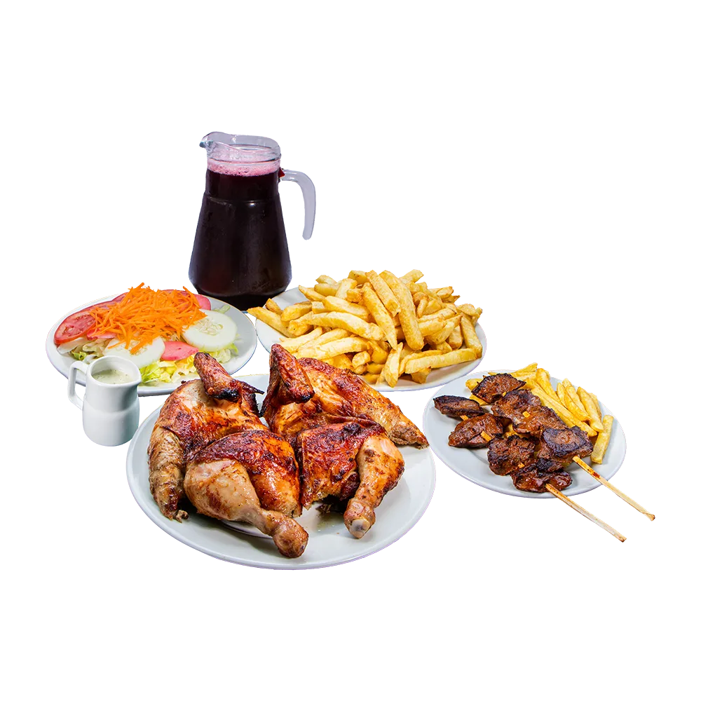 1 Pollo oferta + 1 porción de anticuchos